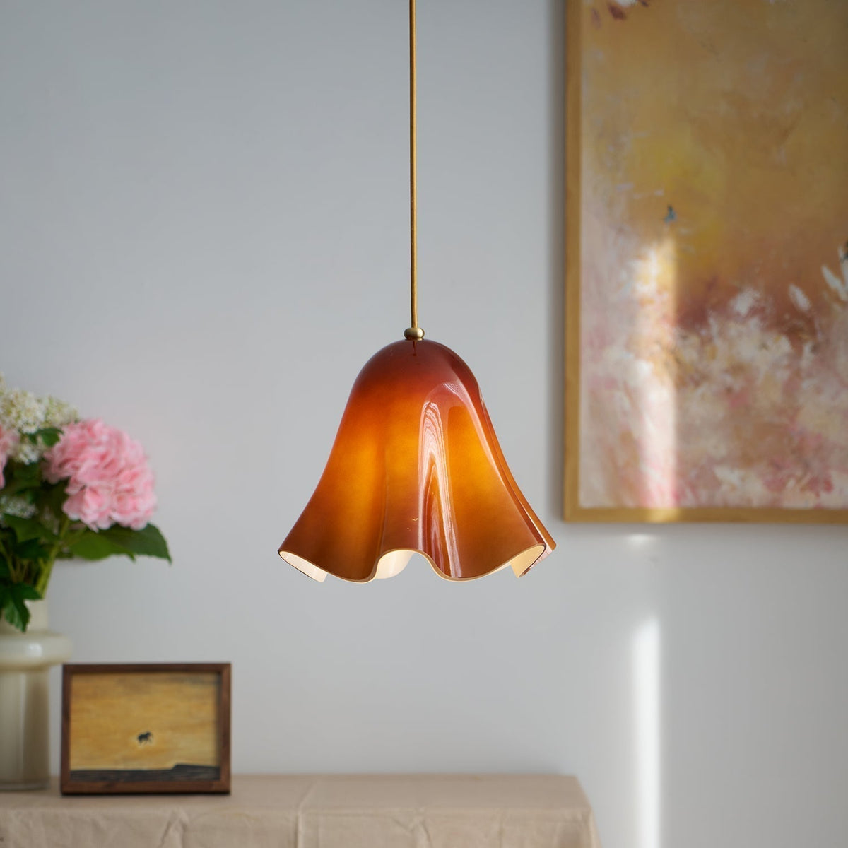 Arden Bell Glass Pendant Light