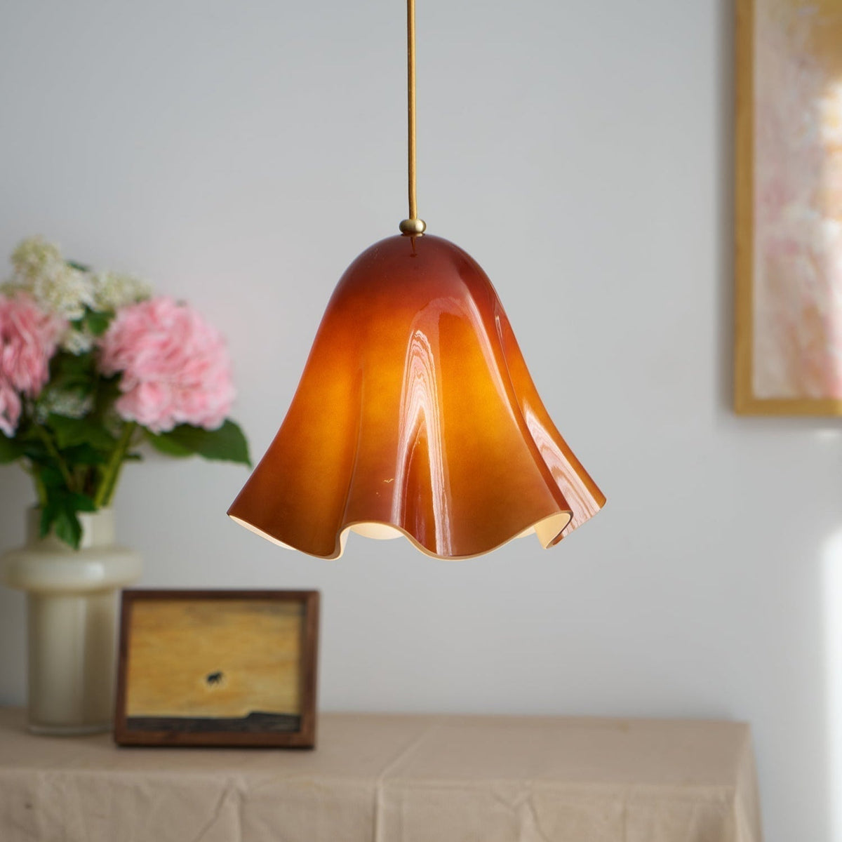 Arden Bell Glass Pendant Light