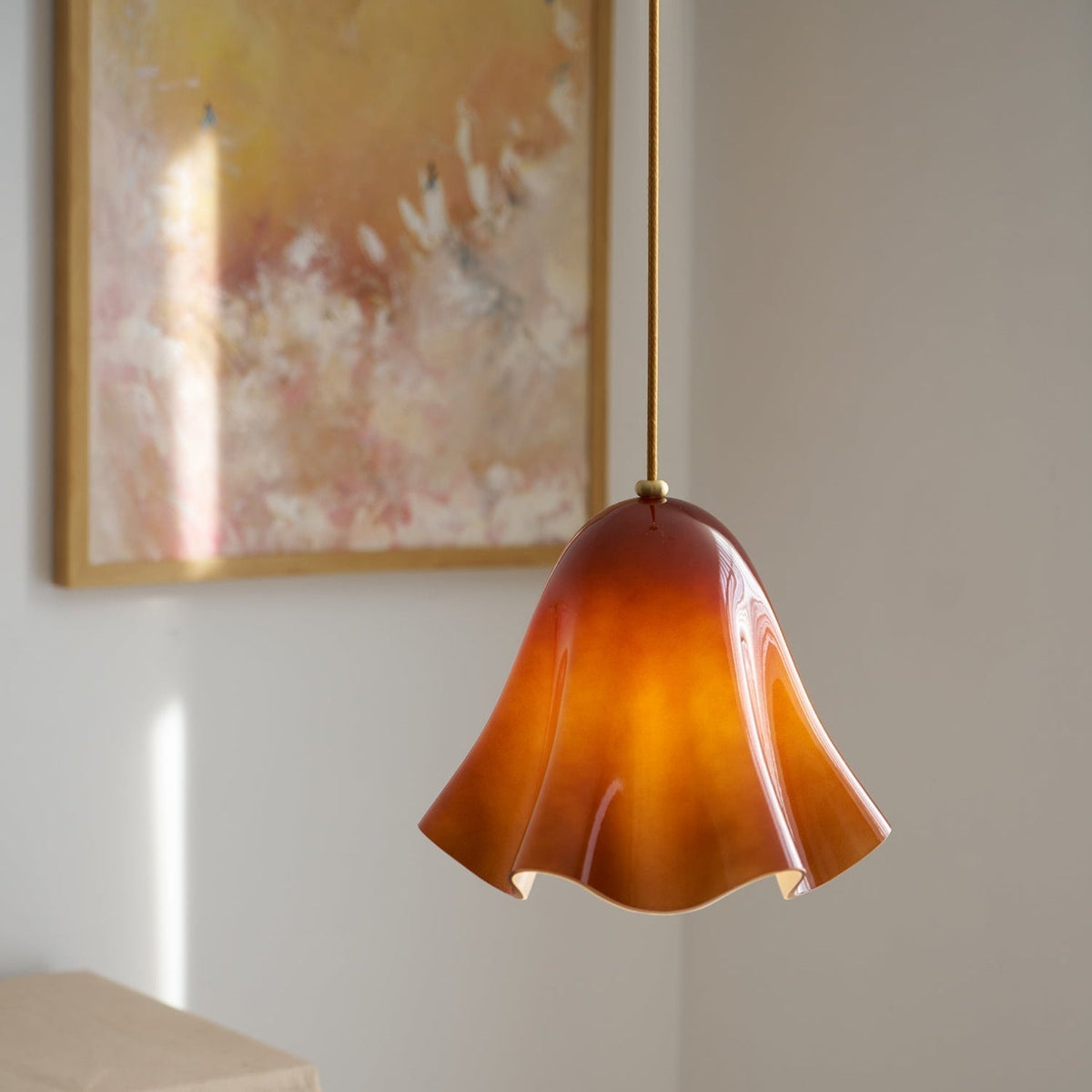 Arden Bell Glass Pendant Light