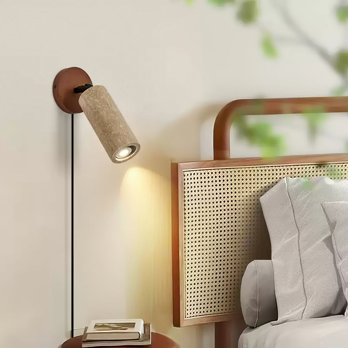 Norinira Travertine Plug-In Wall Light