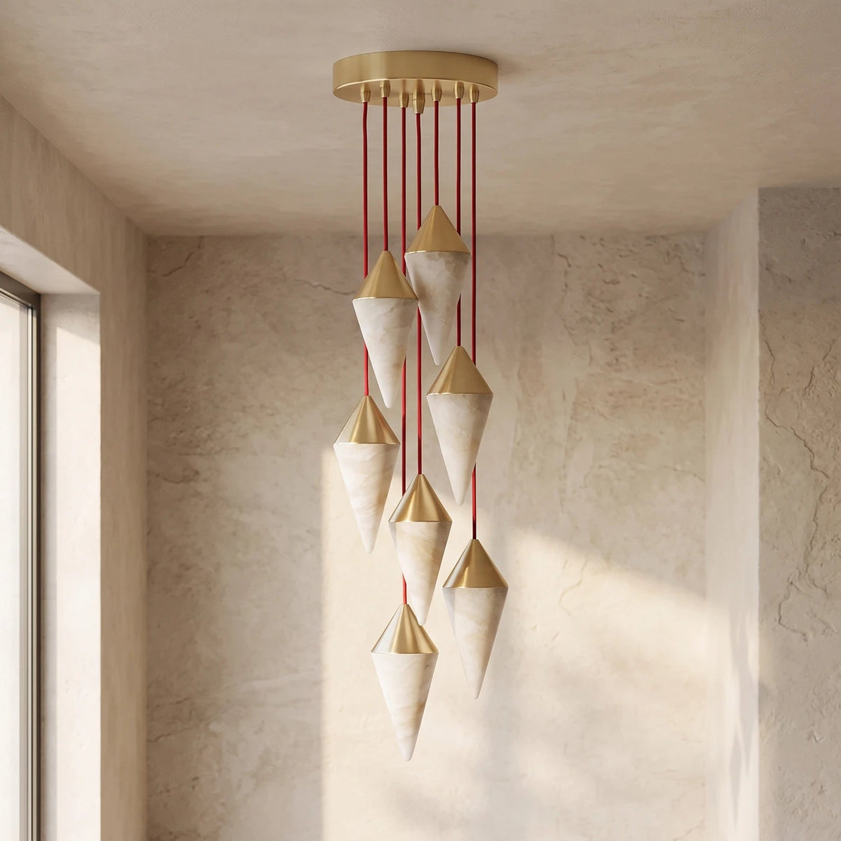 Ilverford Faceted Alabaster Drop Chandelier