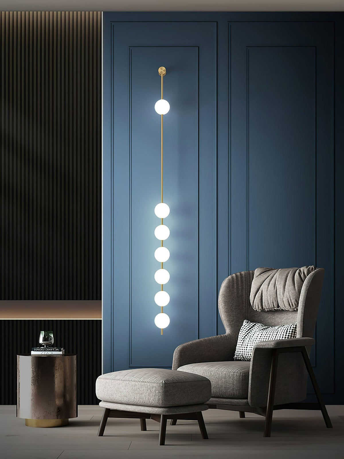 Soloiella Wall Lamp Vertical Balls Brass