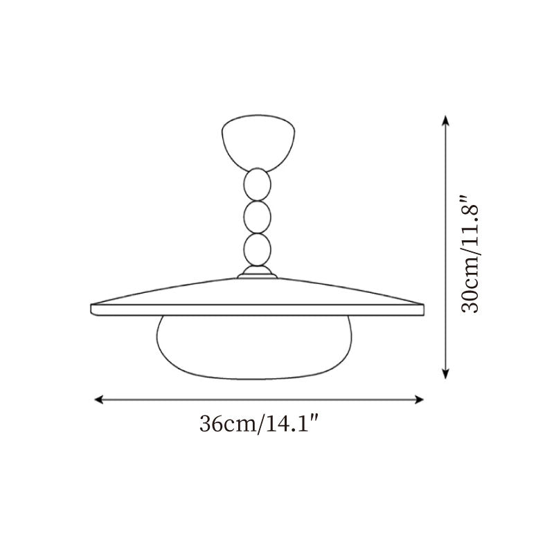 Tovupur Ceiling Light Walnut Color & White Imitation Alabaster
