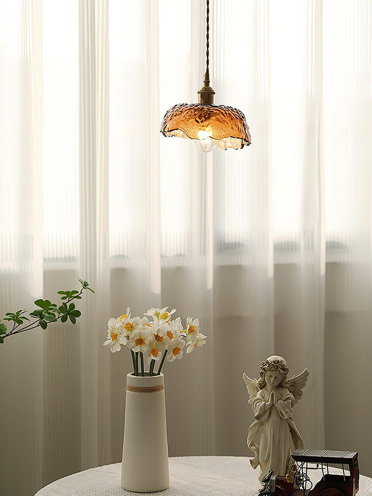 Celirira Vintage Glass Pendant Light