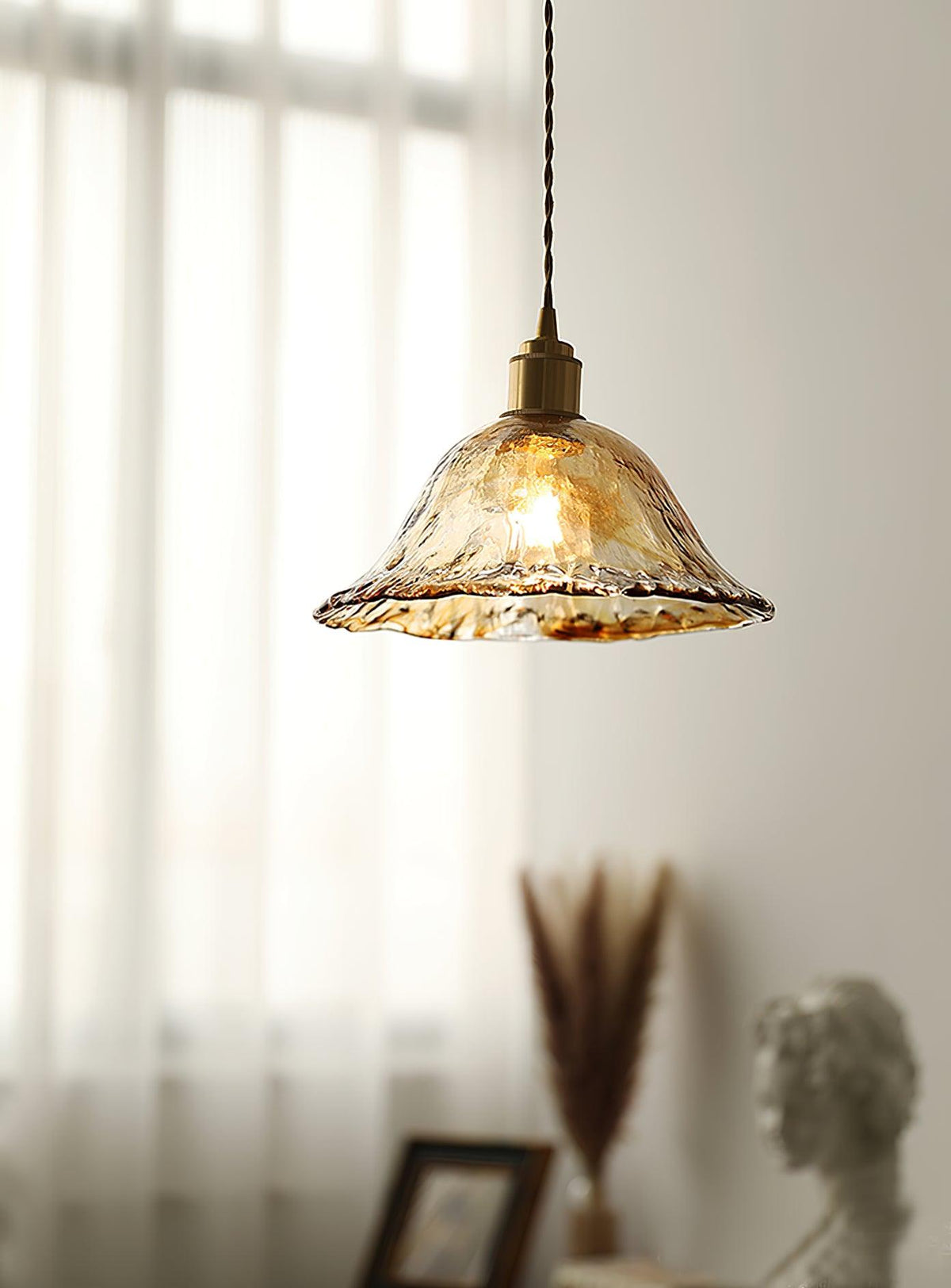 Elmswick Brown Glass Pendant Light