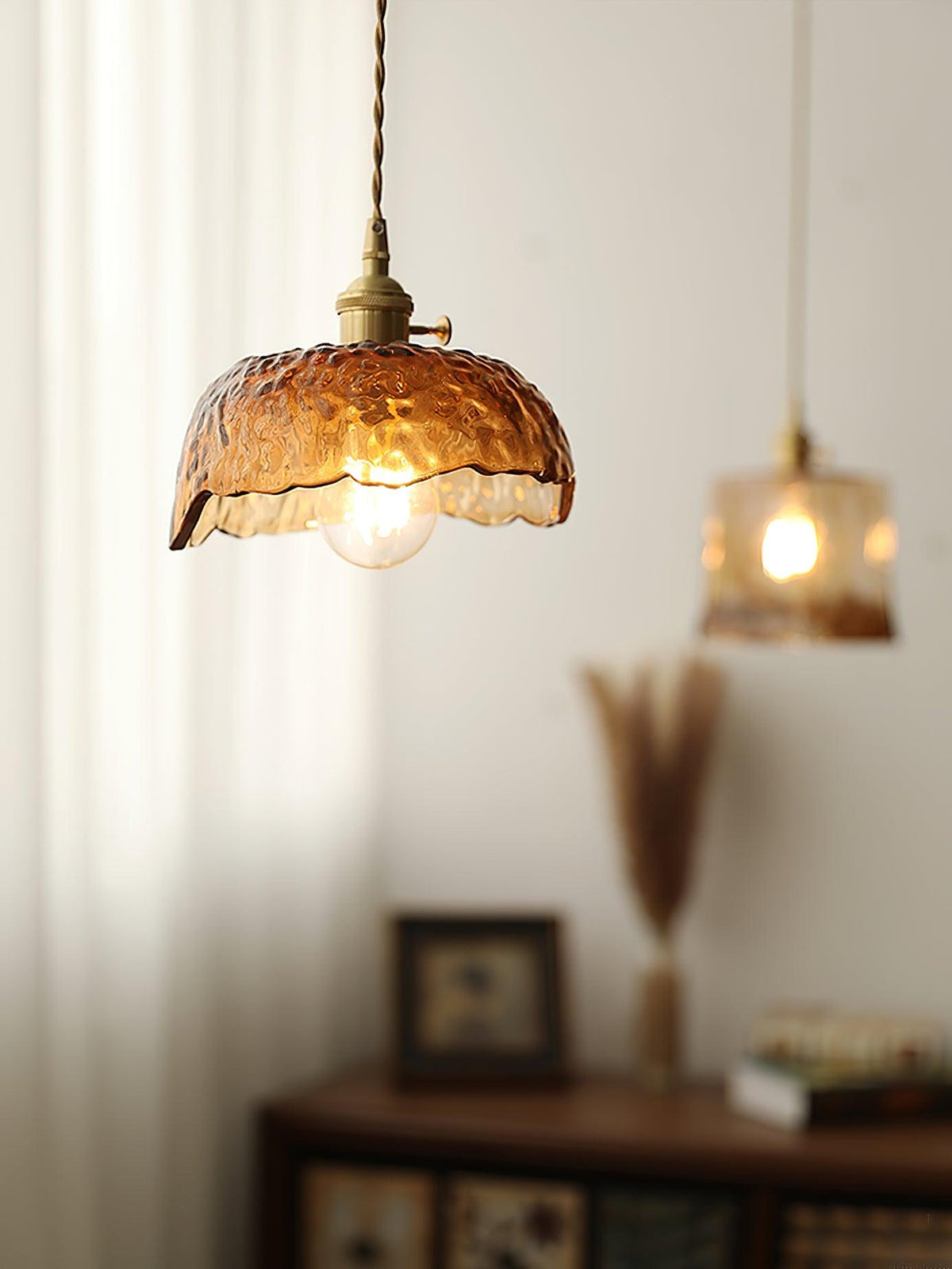 Celirira Vintage Glass Pendant Light