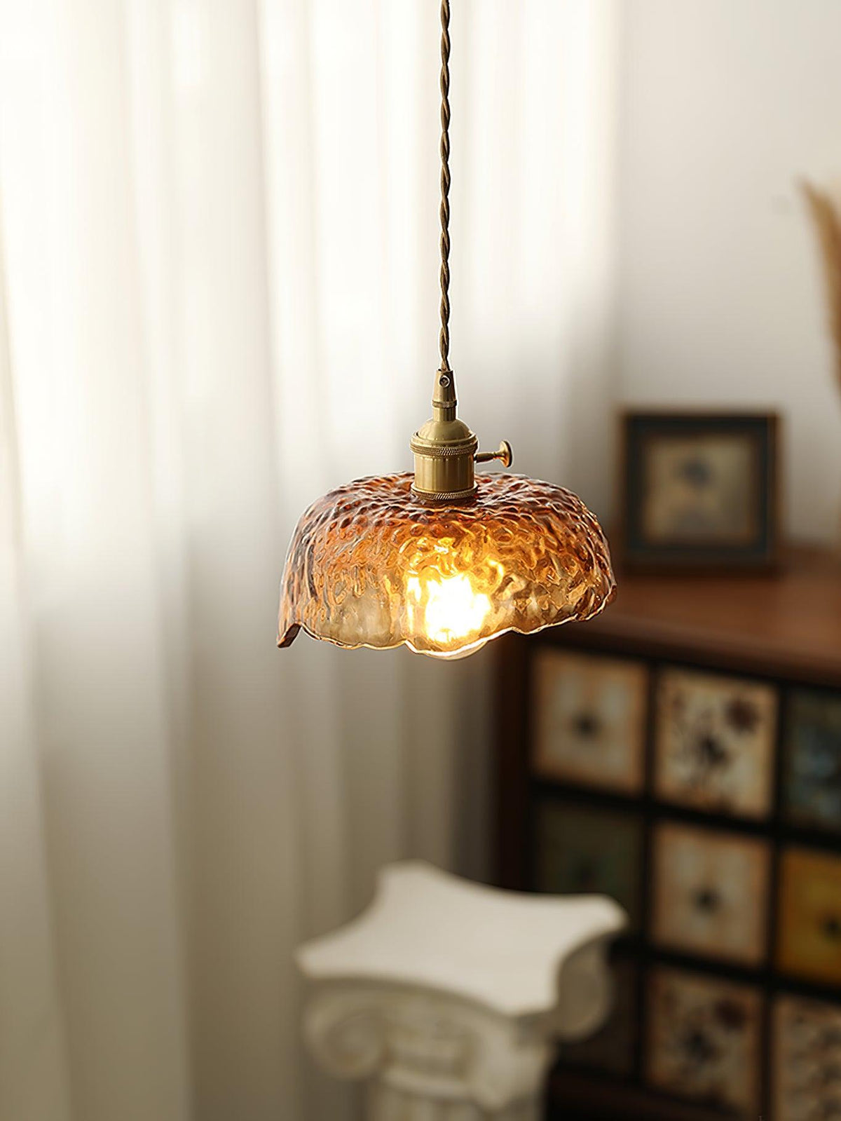 Elmswick Brown Glass Pendant Light