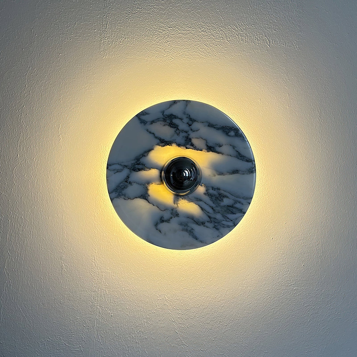 Wall Lamp Marble Disc LED Modern Light Fixture Multiple Colors
