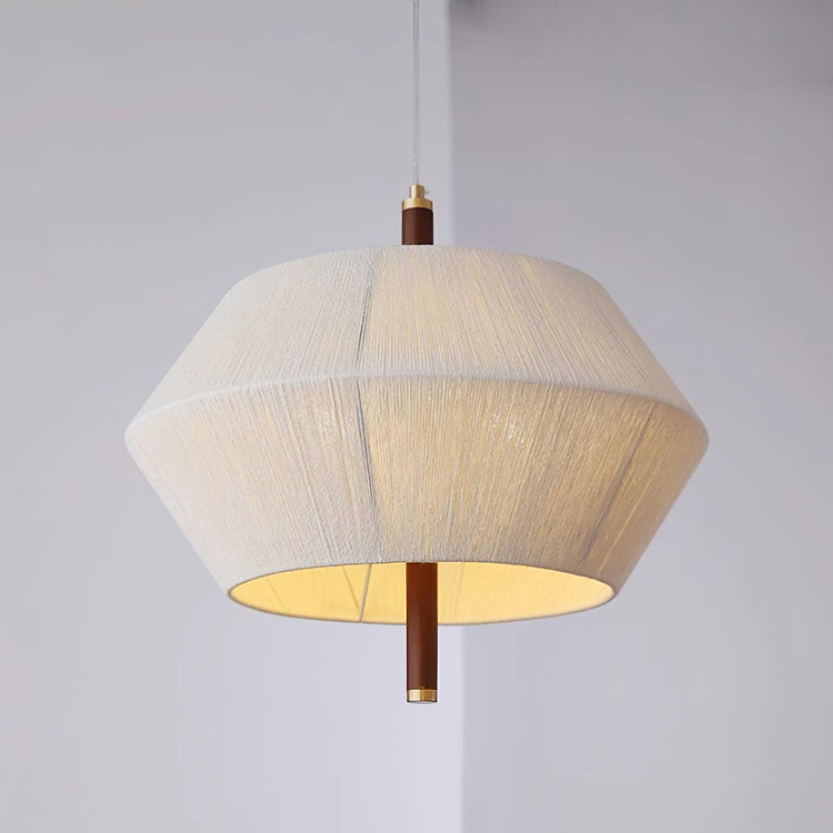 Elowen Pendant Lamp Cotton-Thread Walnut Natural