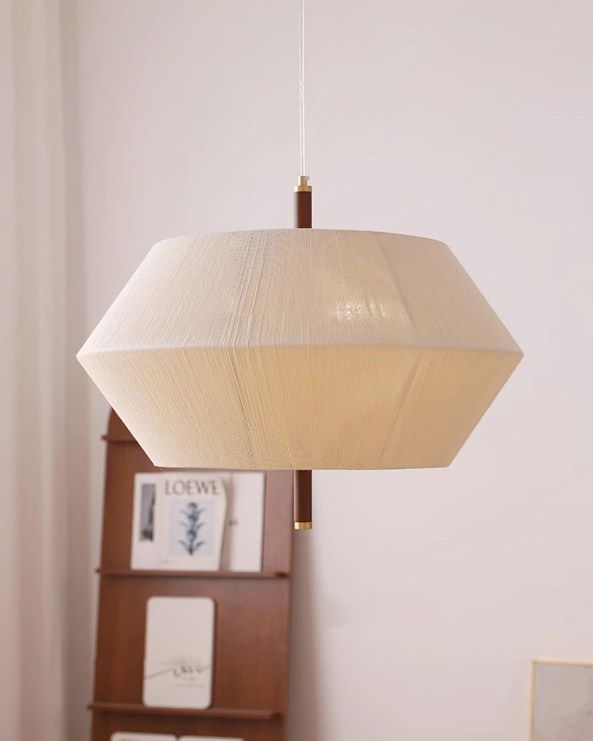 Elowen Pendant Lamp Cotton-Thread Walnut Natural