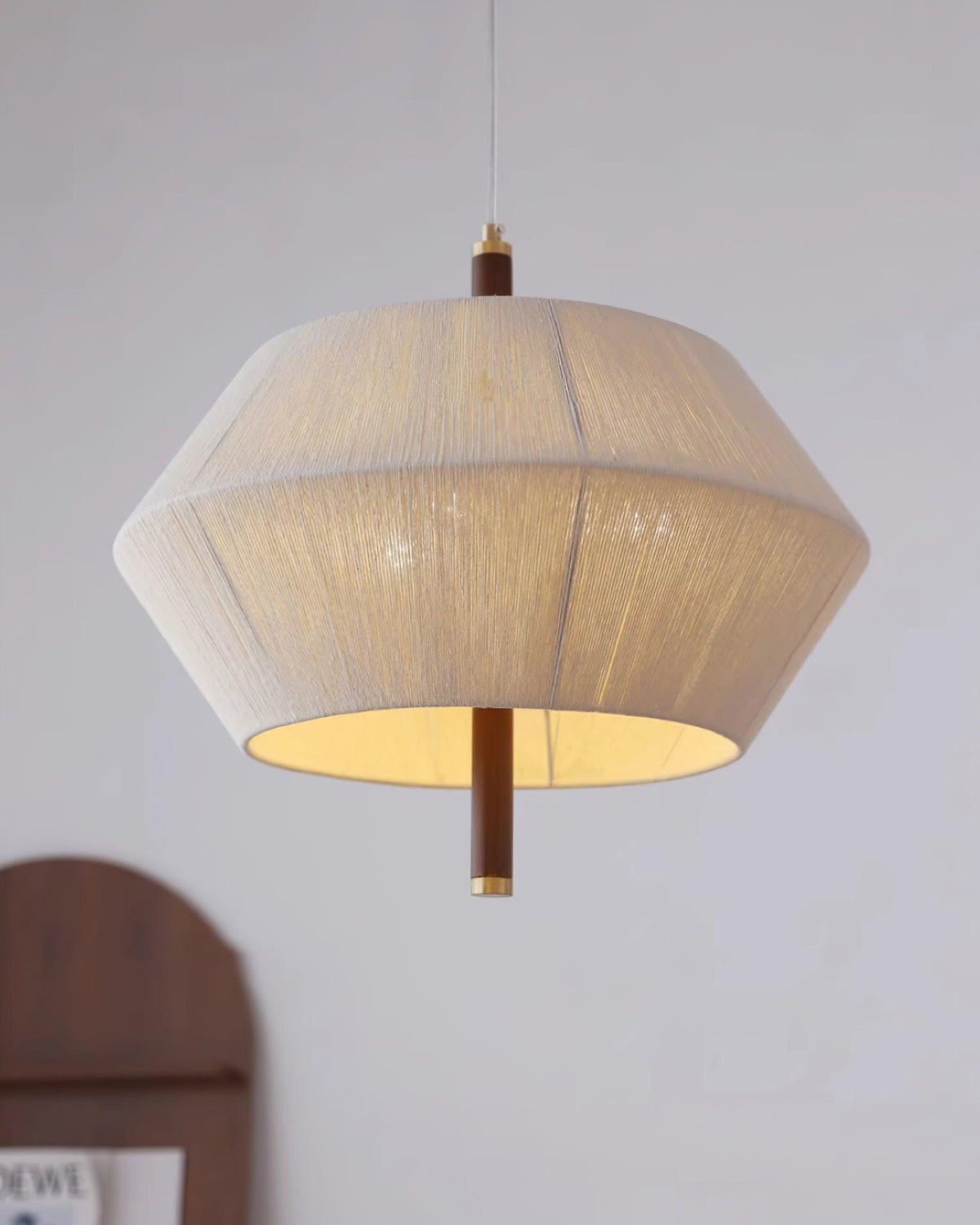 Elowen Pendant Lamp Cotton-Thread Walnut Natural