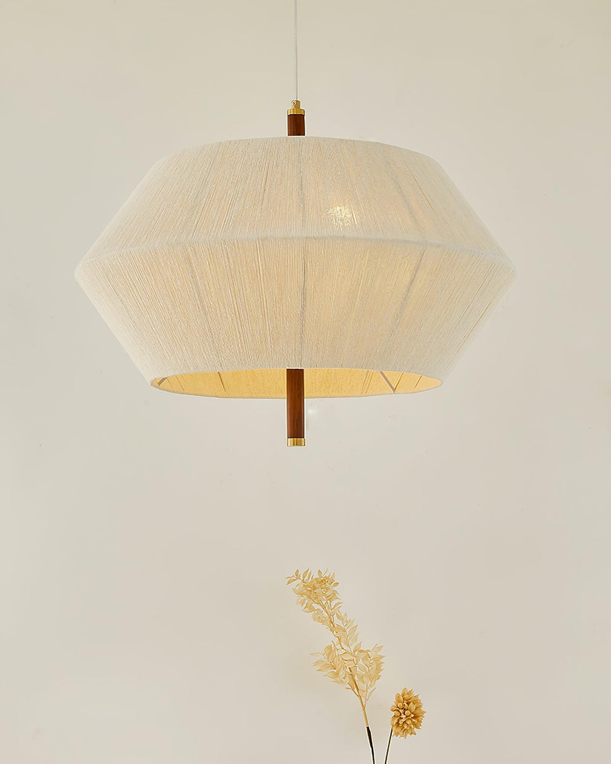 Elowen Pendant Lamp Cotton-Thread Walnut Natural