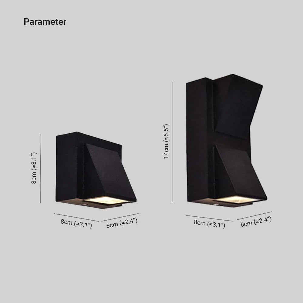 Terin Modern Black LED Outdoor Wall Lamp-Neutral Decor