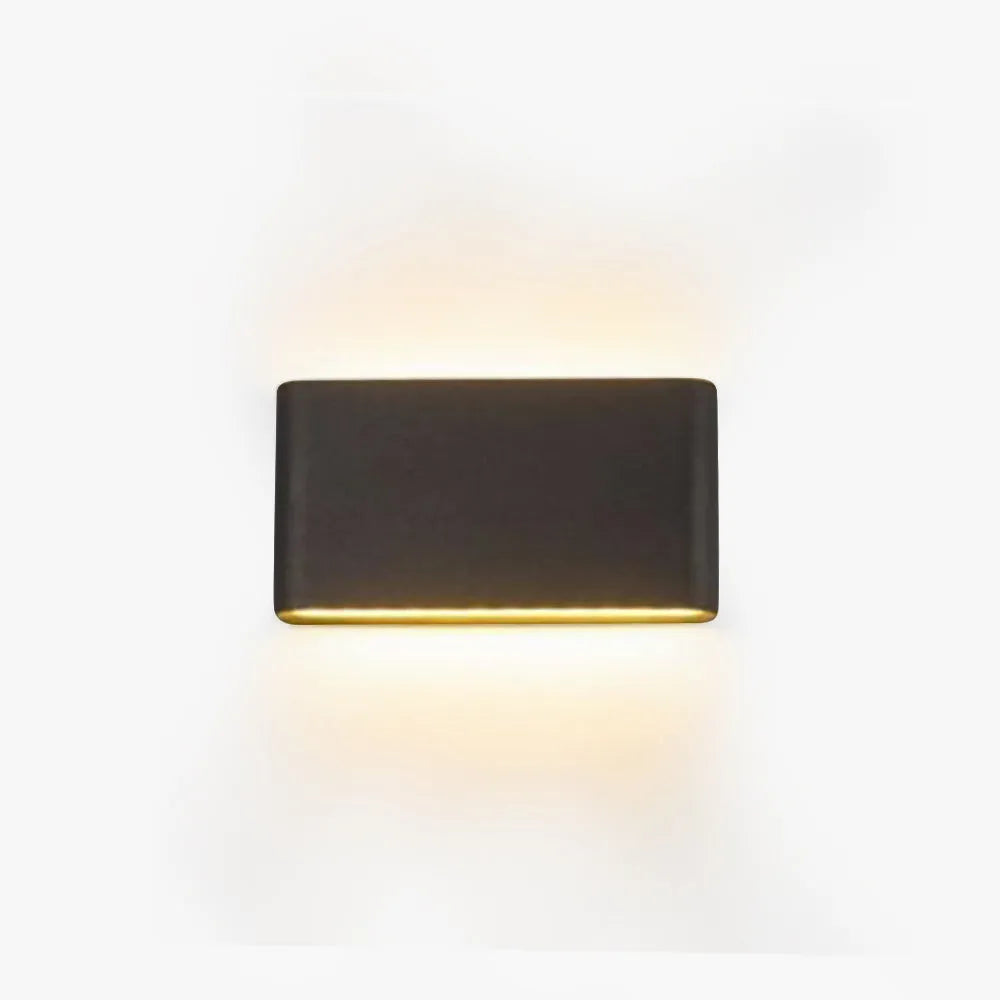 Orix Modern Rectagulart Waterproof Outdoor Wall Lamp, Black/White-Neutral Decor