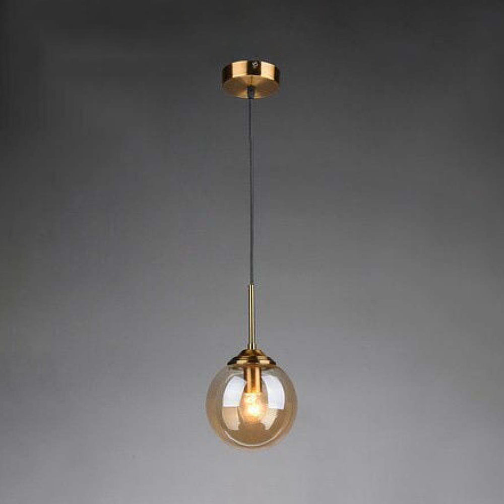 Wobirer Designer Bubble Glass Pendant Light, Smoke/Clear/Amber