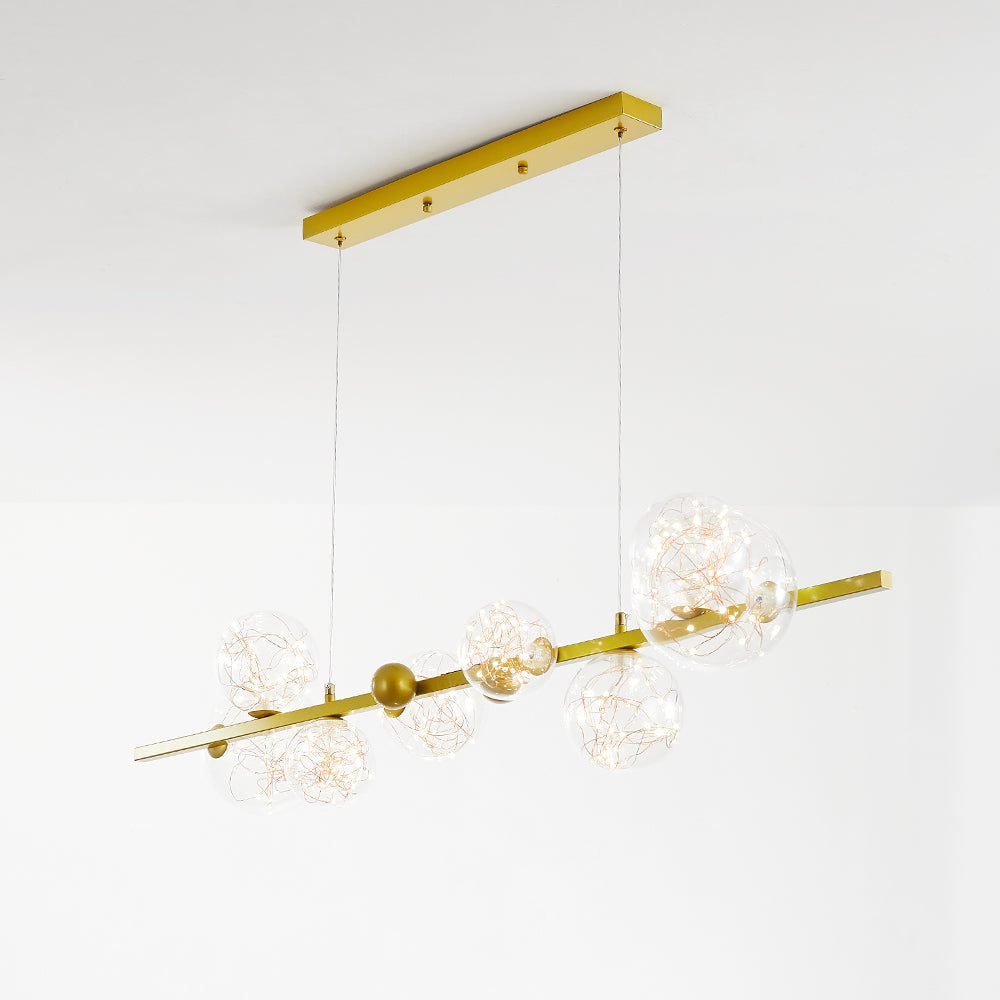 Husotim Art Deco Luminous Sphere Cluster Glass Pendant Light