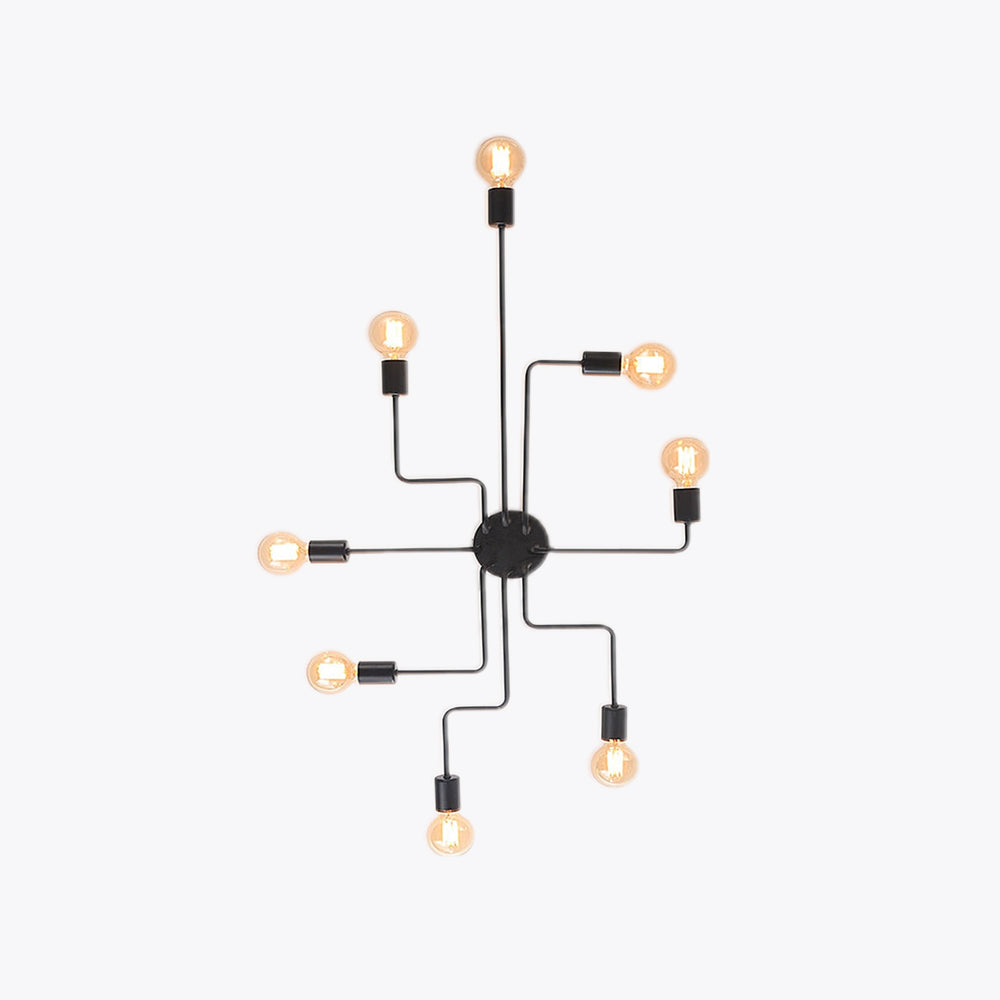 Divaline Vintage Modern Minimalist Industrial Metal Black Ceiling Lamp