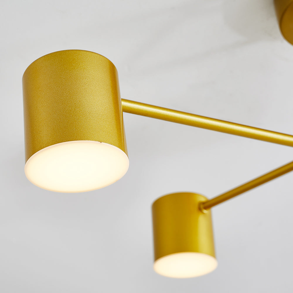 Sorex Ceiling Light LED Flush Black/White/Gold 6 Head-Neutral Decor