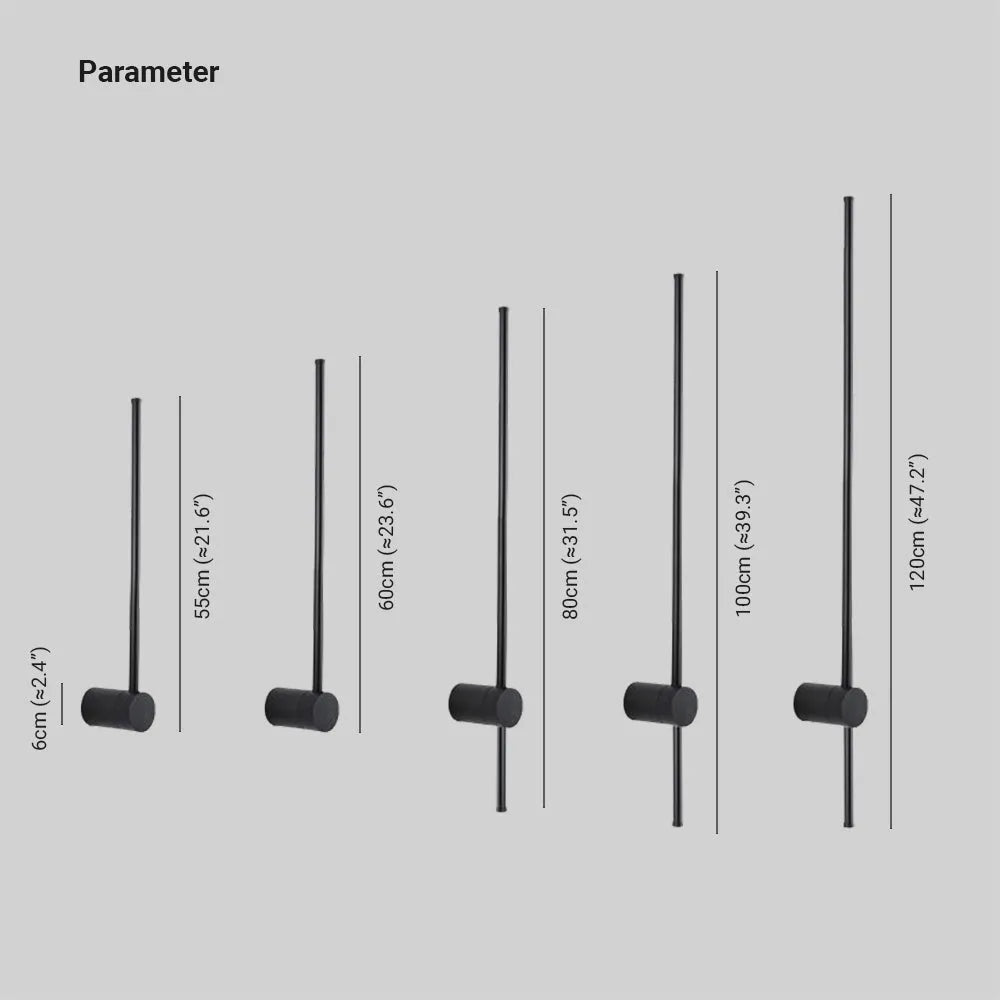 Genukot Modern Minimalist LED Wall Reading Lamp, Black