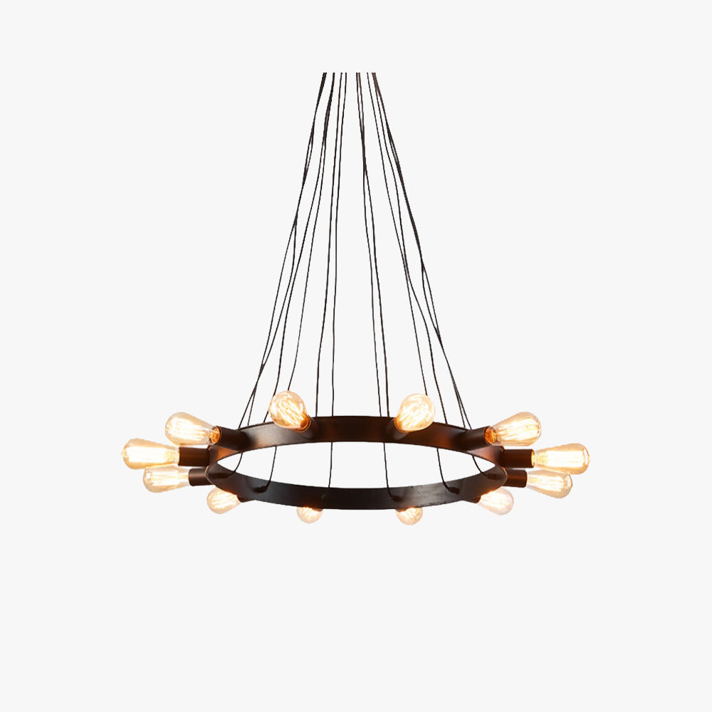 Digitad Vintage LED Chandelier Brown Metal Living Room/Bar
