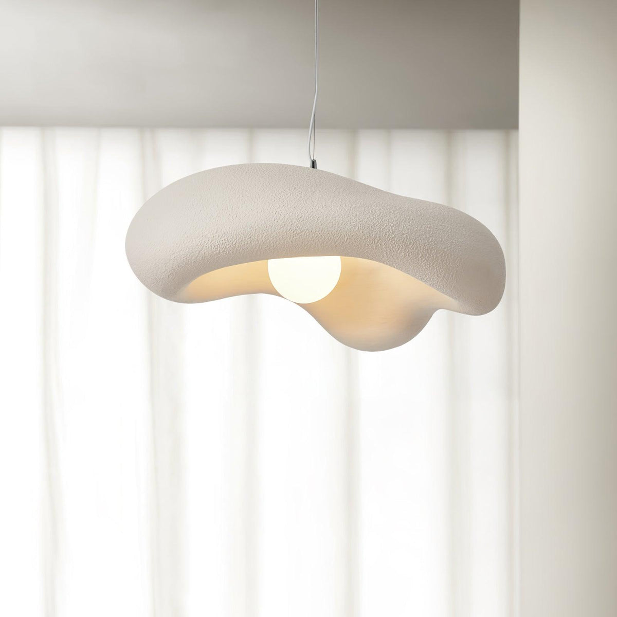 Pendant Lamp Resin in Organic Shape for Modern Interiors Natural