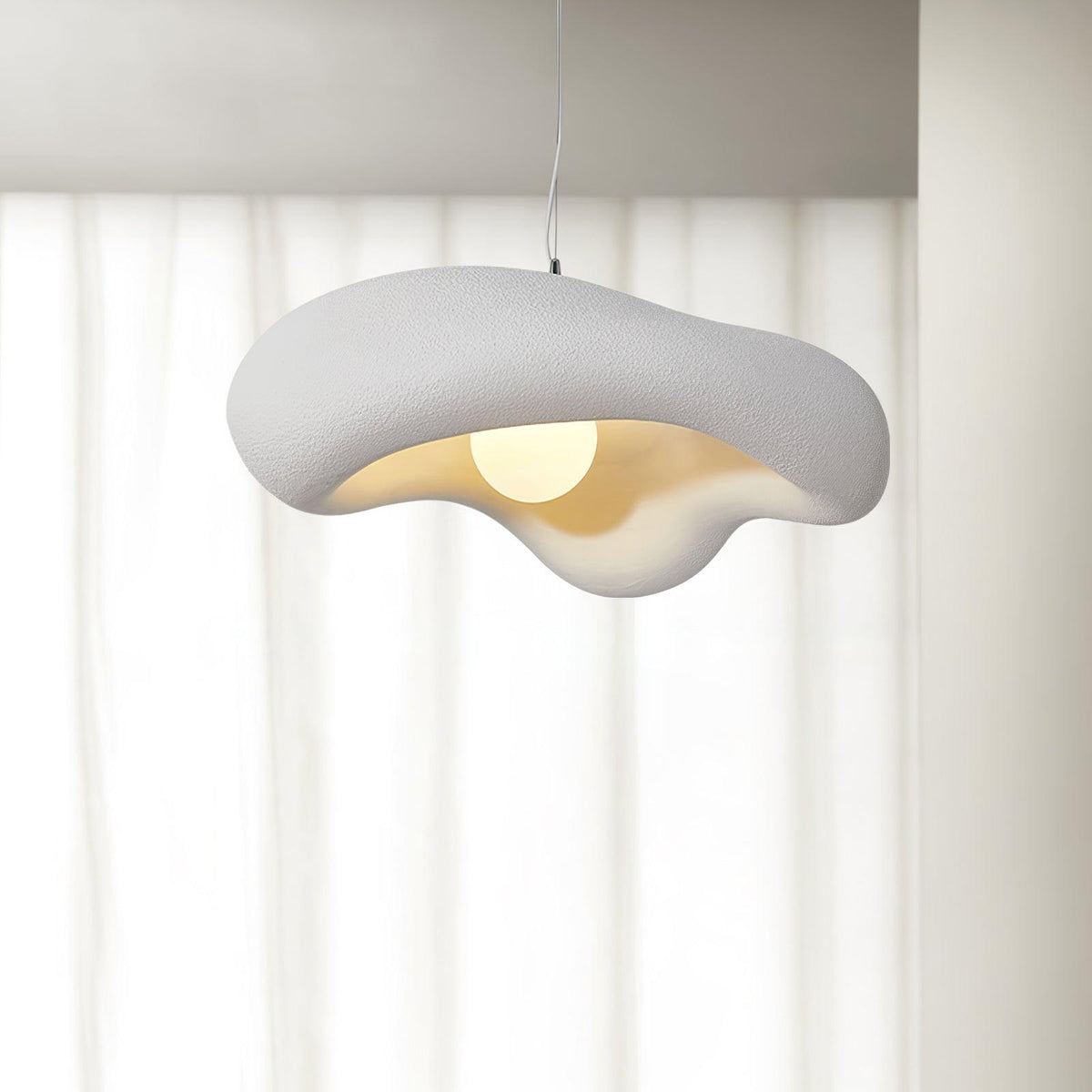Pendant Lamp Resin in Organic Shape for Modern Interiors Natural
