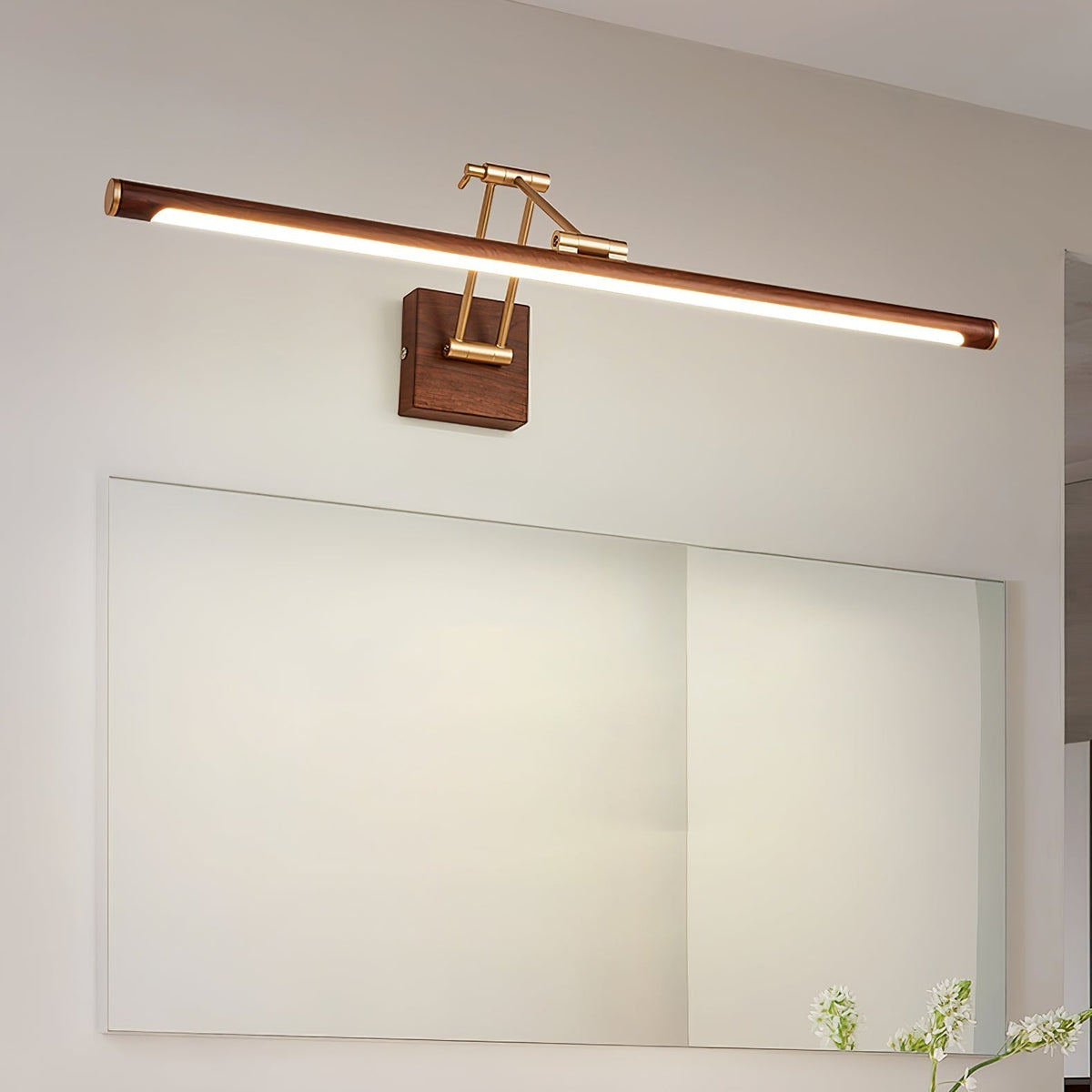 Elvoro Wall Light Walnut Color Linear Adjustable