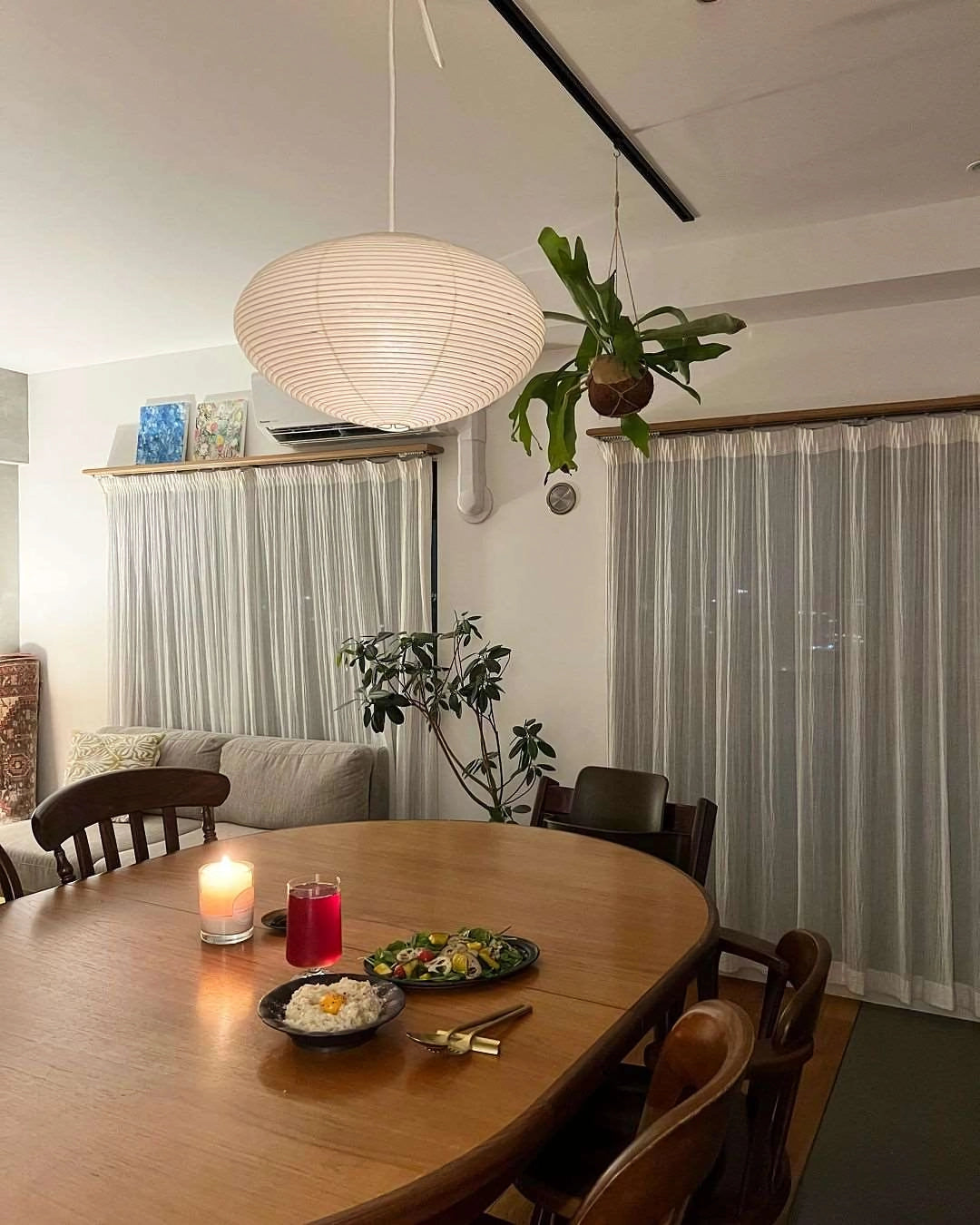 Piaiviella Pendant Lamp Paper for Living Room