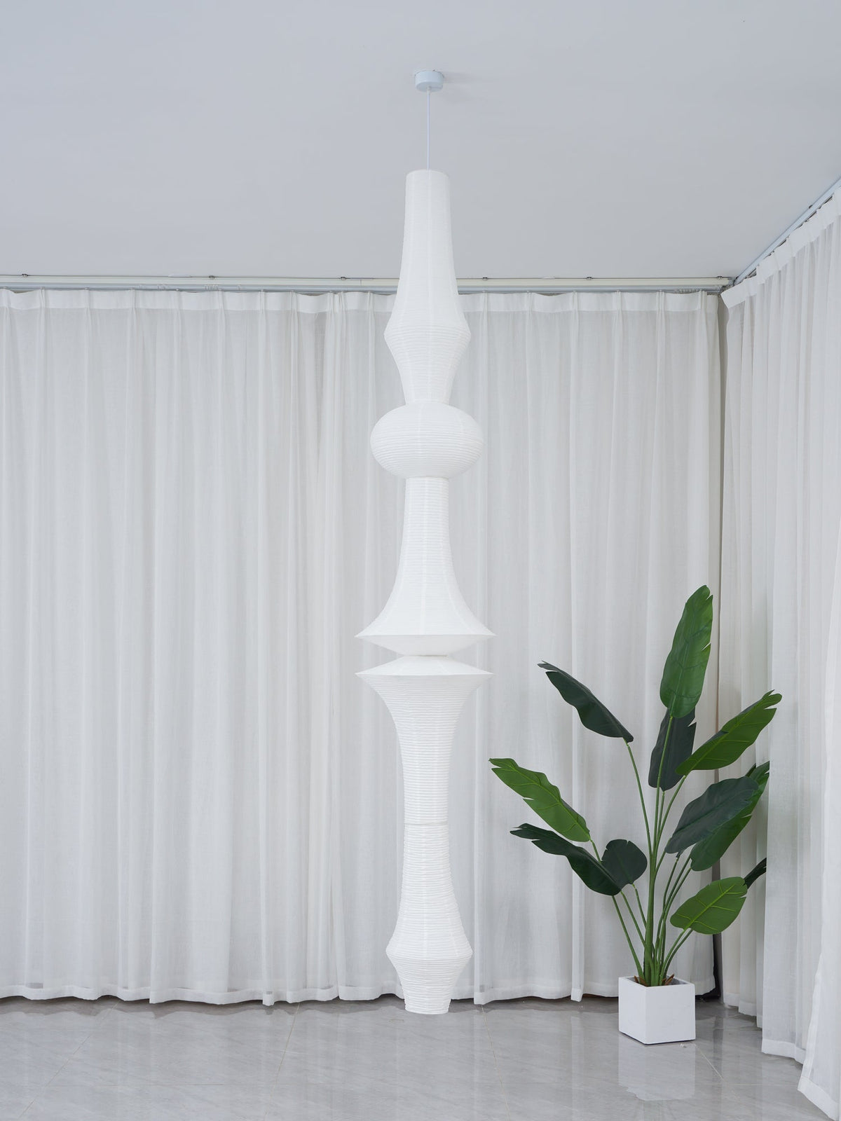 Lunirena Pendant Light Washi Paper E for Living Room