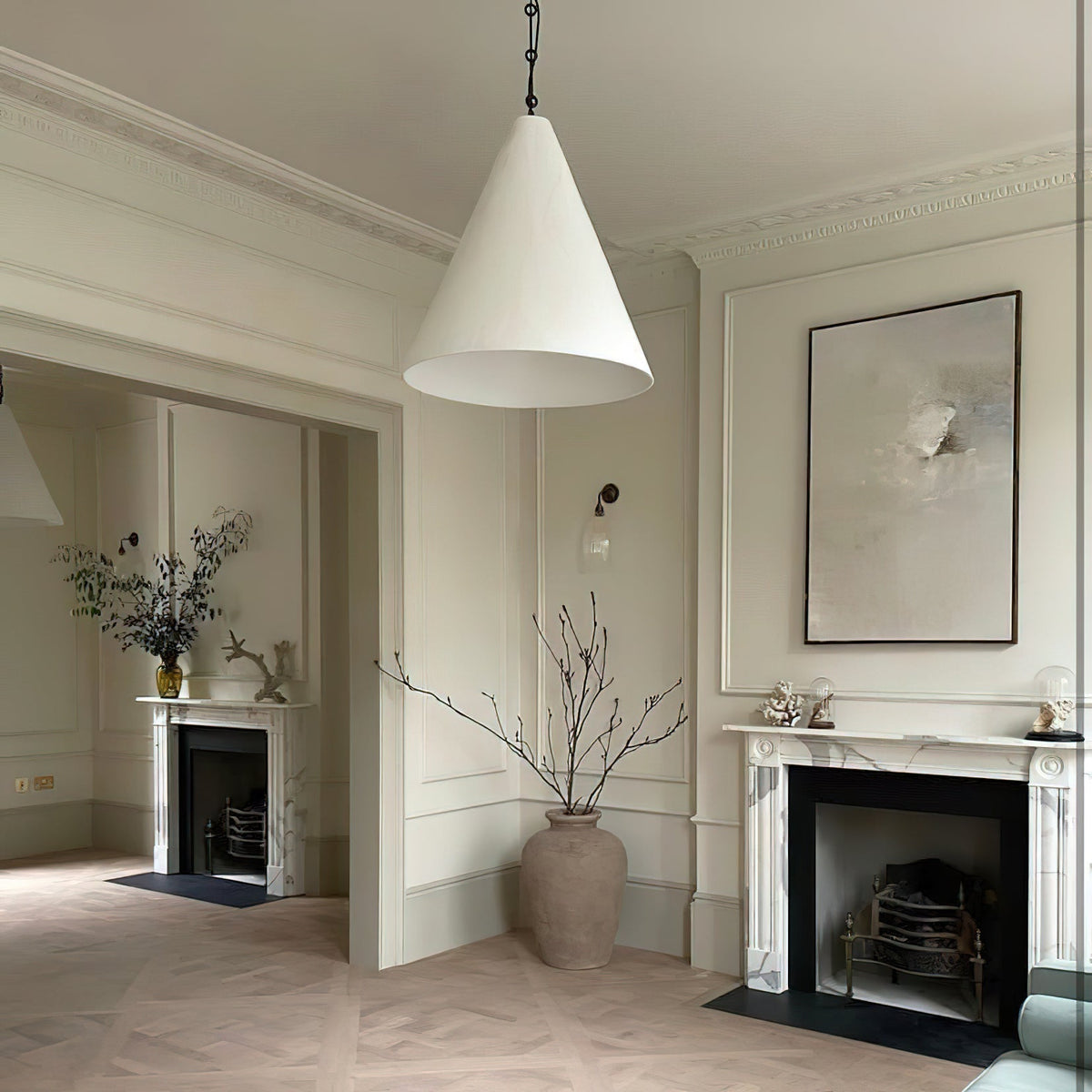 Selirine White Plaster Pendant Lamp