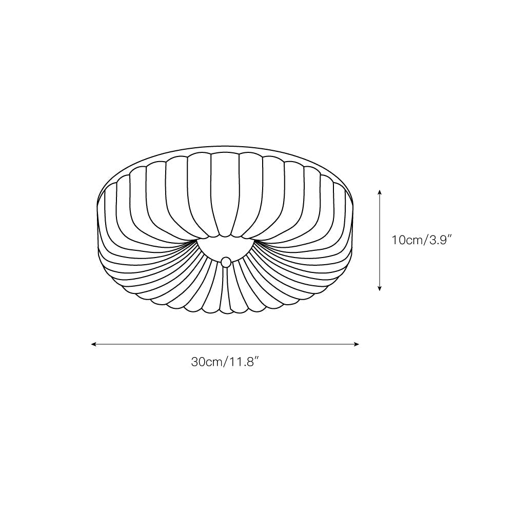 Velalian Glass Flush Mount Ceiling Light