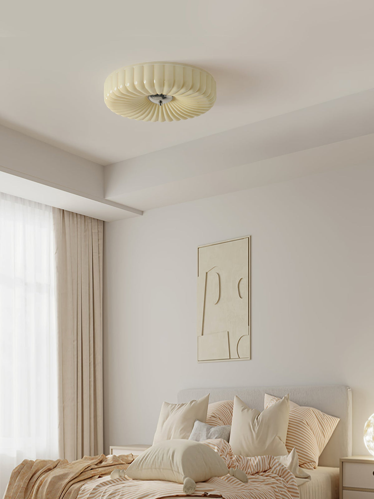 Velalian Glass Flush Mount Ceiling Light
