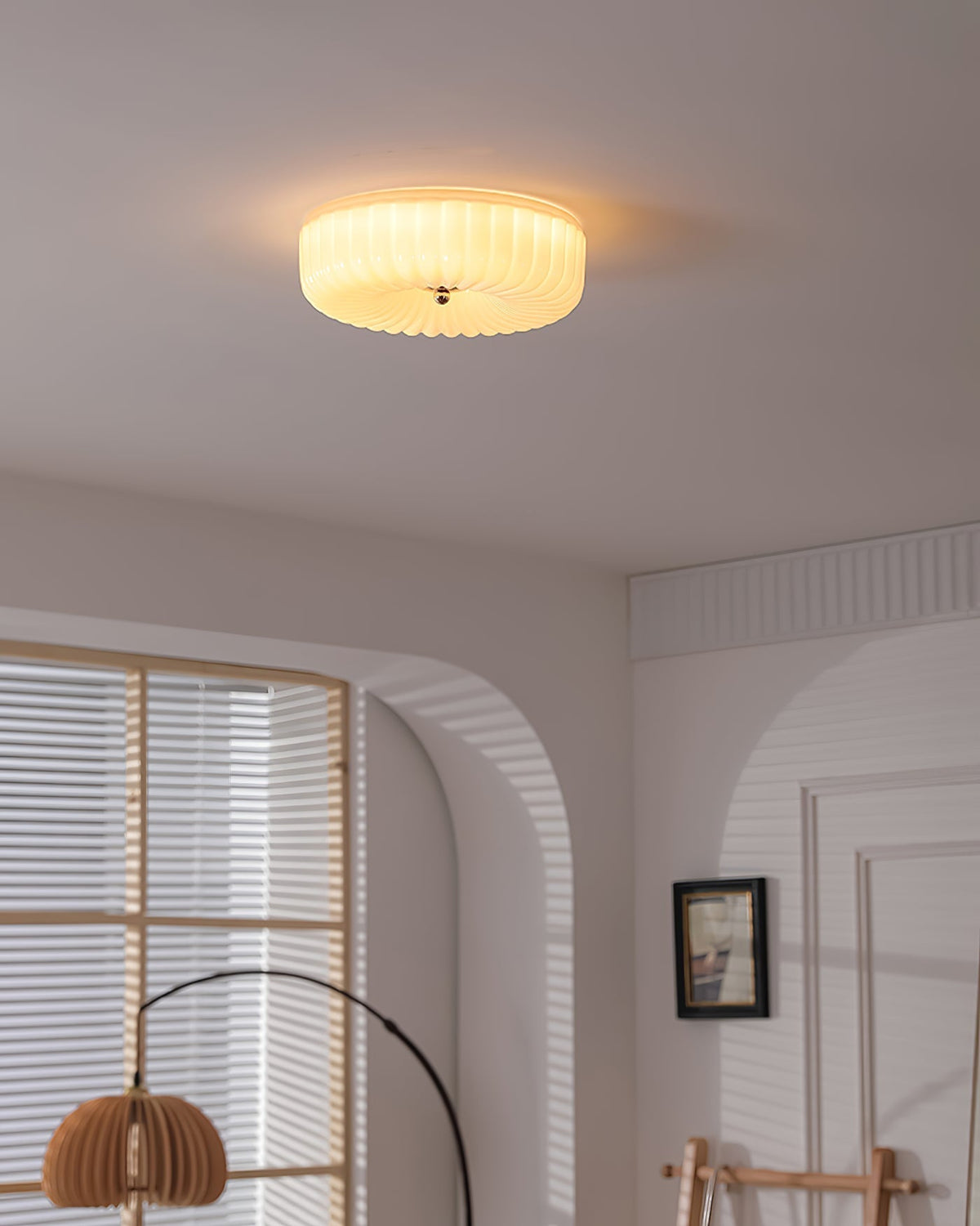 Velalian Glass Flush Mount Ceiling Light