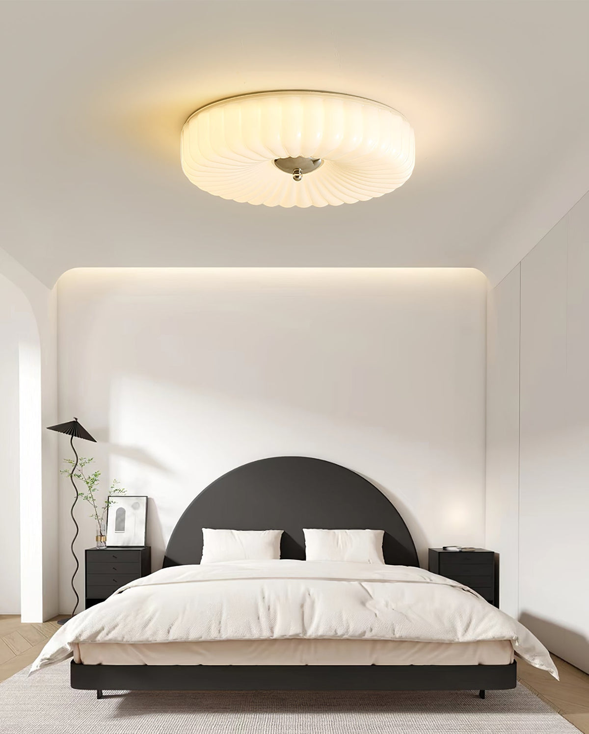 Velalian Glass Flush Mount Ceiling Light