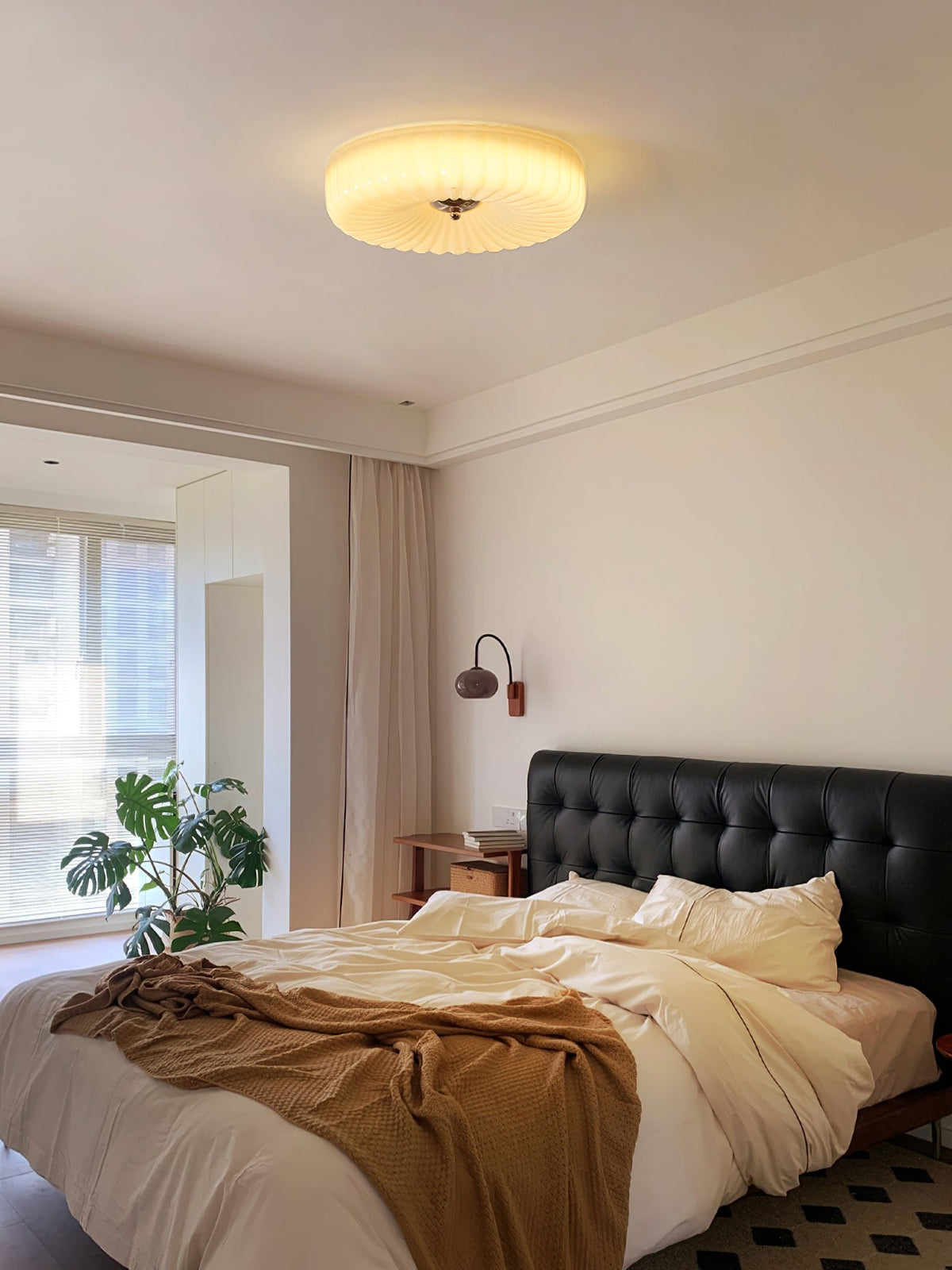 Velalian Glass Flush Mount Ceiling Light