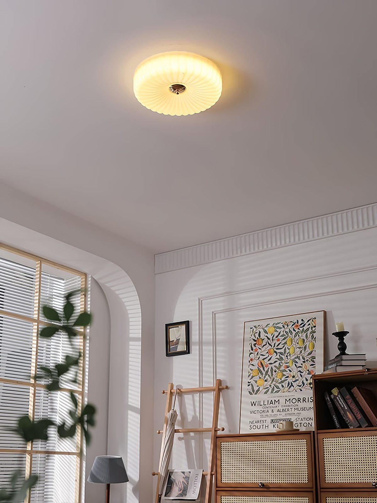 Velalian Glass Flush Mount Ceiling Light