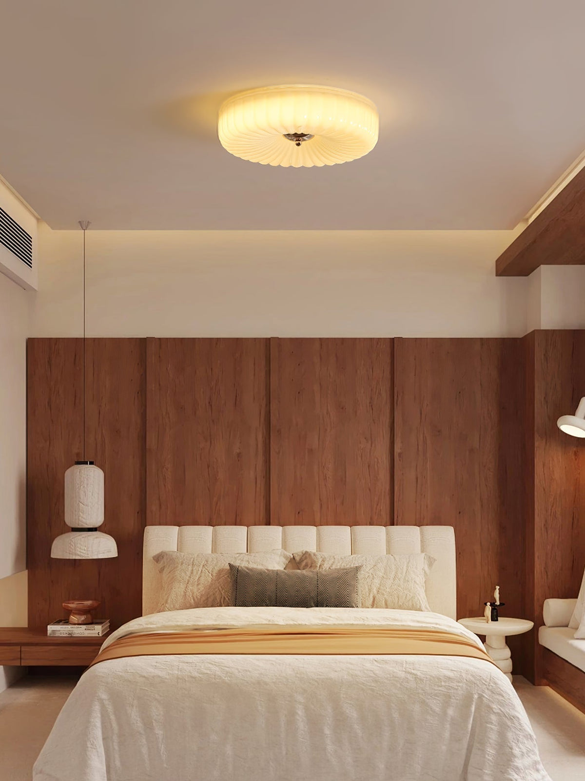 Velalian Glass Flush Mount Ceiling Light