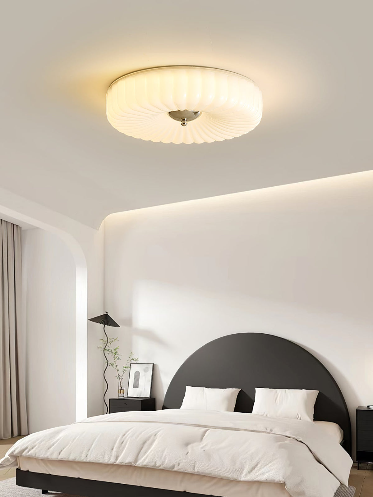 Velalian Glass Flush Mount Ceiling Light