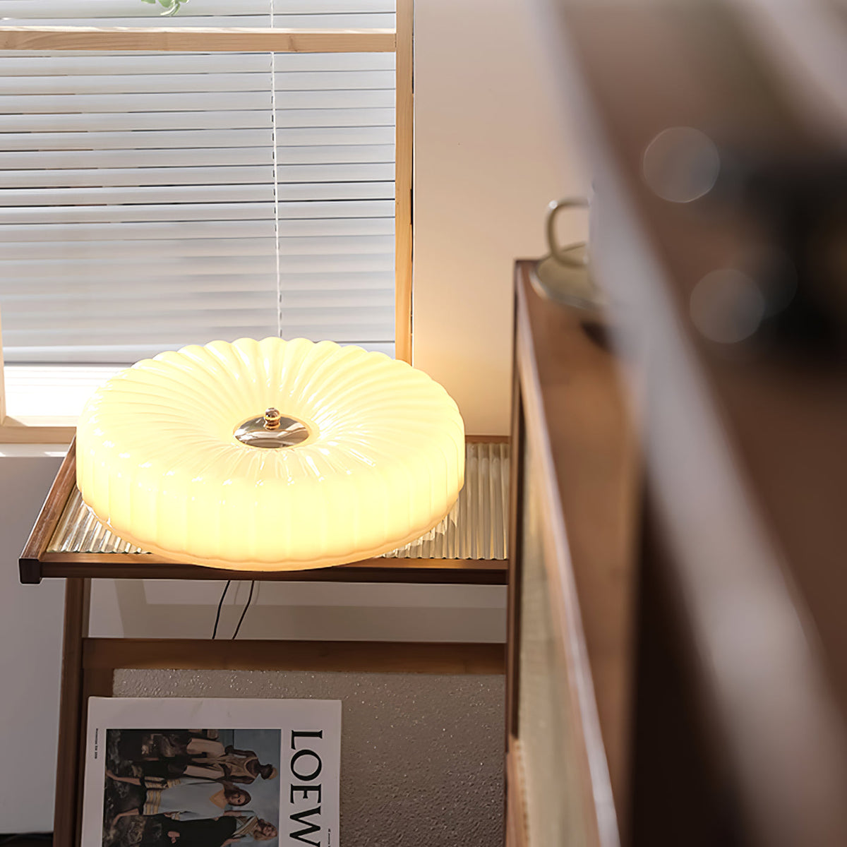 Velalian Glass Flush Mount Ceiling Light