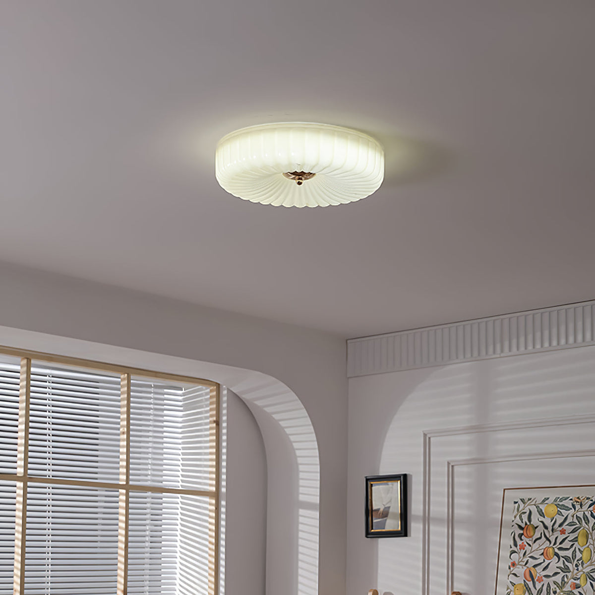Velalian Glass Flush Mount Ceiling Light