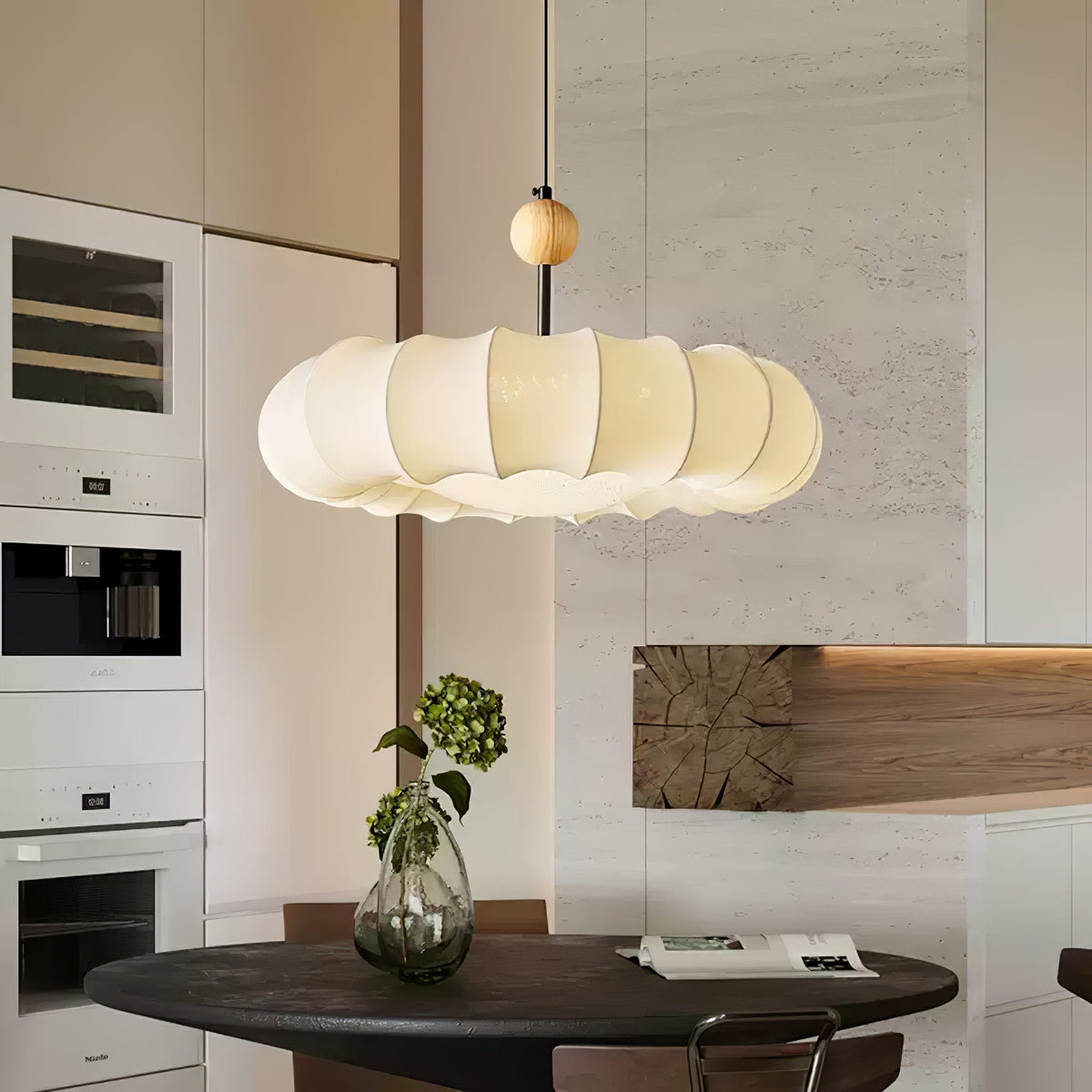 Nibenar Veil Pendant Light Fabric Wabi-sabi