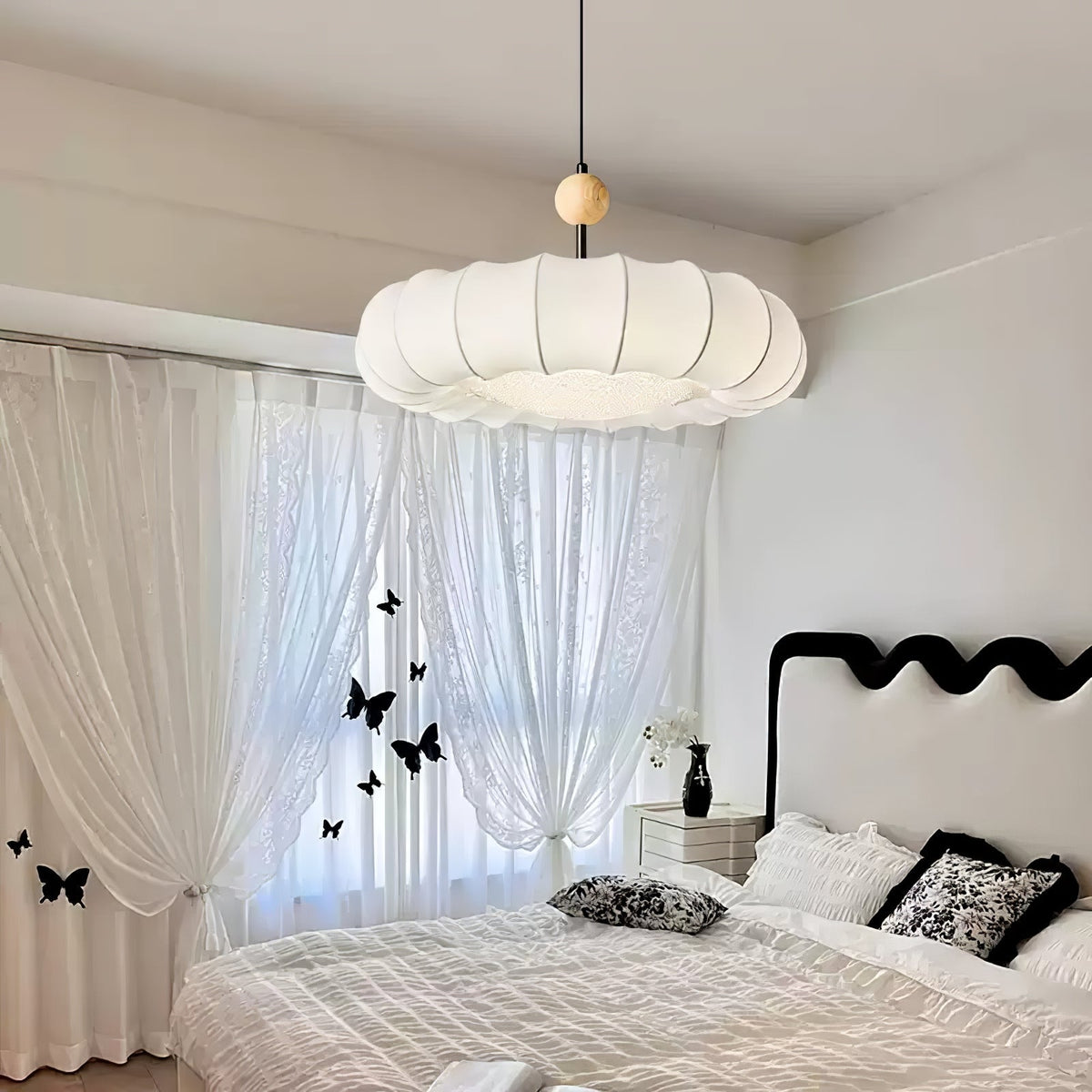 Nibenar Veil Pendant Light Fabric Wabi-sabi