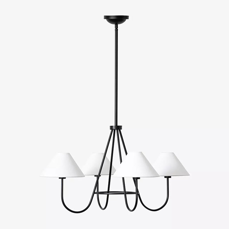 Serueon Vintage Industrial Black Fabric Chandelier