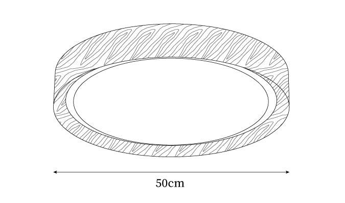 Elda Wood Wood Grain Round Ceiling Light