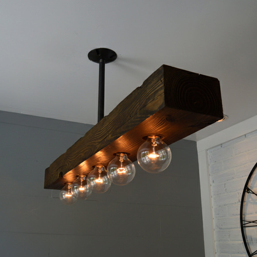 Siraen Wood-beam Island Chandelier