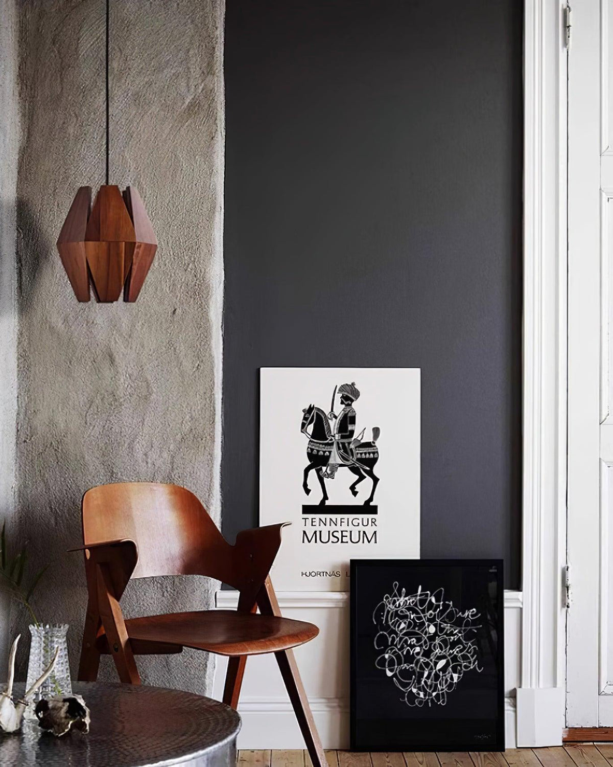 Miro Pendant Lamp Geometric Wood Shade Warm Glow Nordic Minimalist Accent