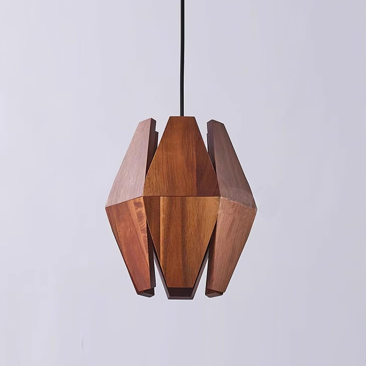 Miro Pendant Lamp Geometric Wood Shade Warm Glow Nordic Minimalist Accent