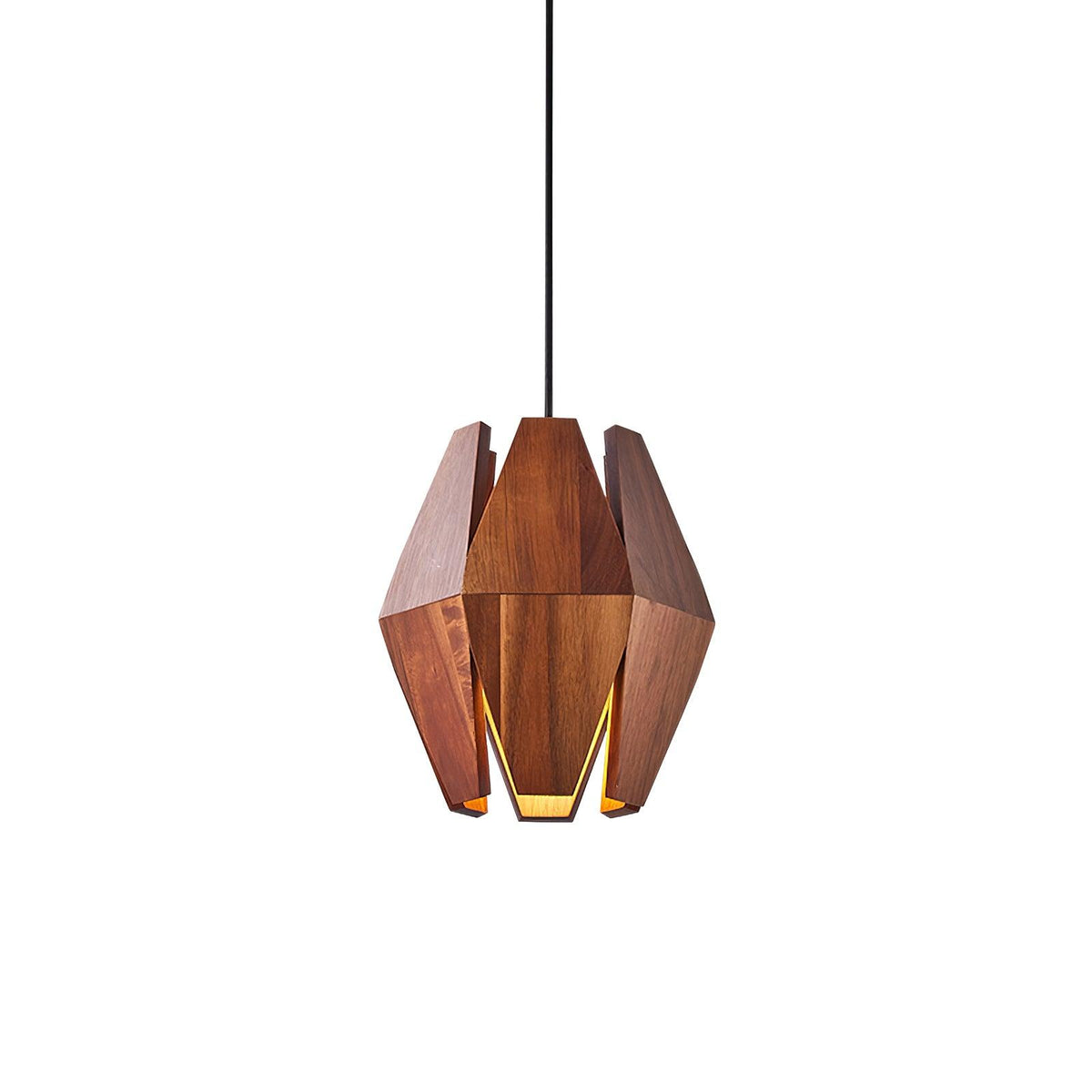 Miro Pendant Lamp Geometric Wood Shade Warm Glow Nordic Minimalist Accent