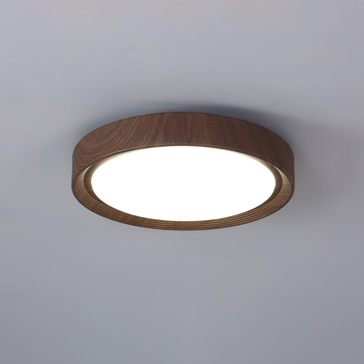 Gigenek Wood Grain Round Ceiling Light
