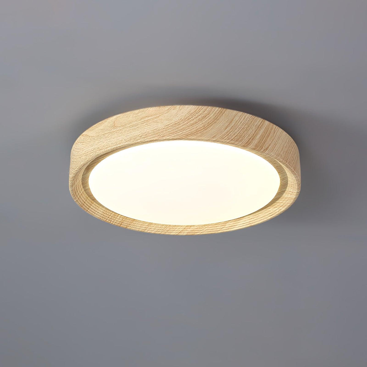 Gigenek Wood Grain Round Ceiling Light